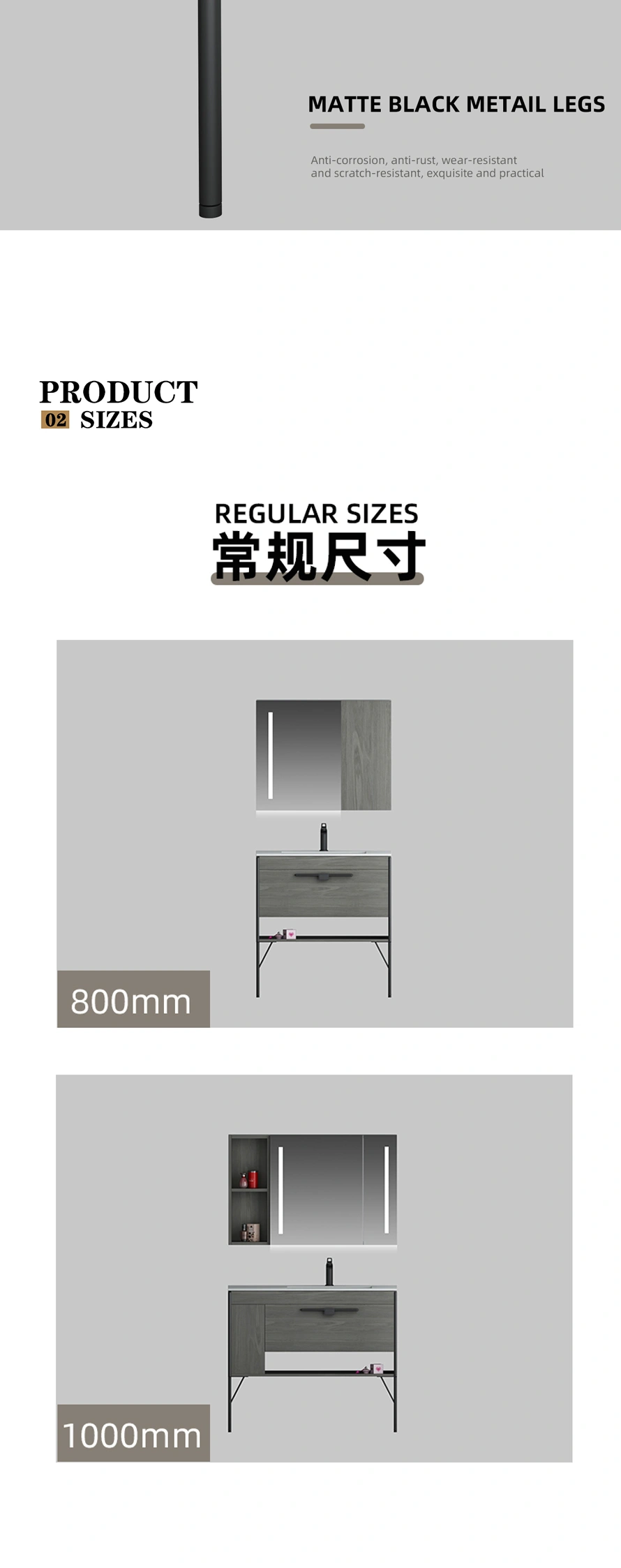 different size bathroom vanities Fame European style bathroom furnitures bathroom vanities wall mounted plywood washroom modern bathroom vanities Wall mounted cabinets with LED mirror cabinet LED mirror cabinet low price