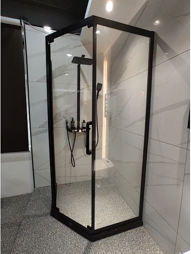 Diamond Frameless Style Hinge Shower Enclosure