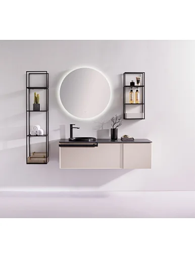 origin design bathroom cabinet,luxury sanitary ware,best bathroom furniture,bathroom vanitiy with smart LED mirror, bathroom cabinet with basin and faucet