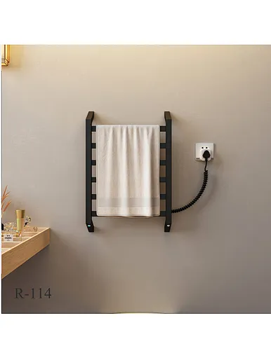 Towel Warmers Heated Towel Rail Square Bars Stainless Steel Towel Rack For Bathroom Matt black/white