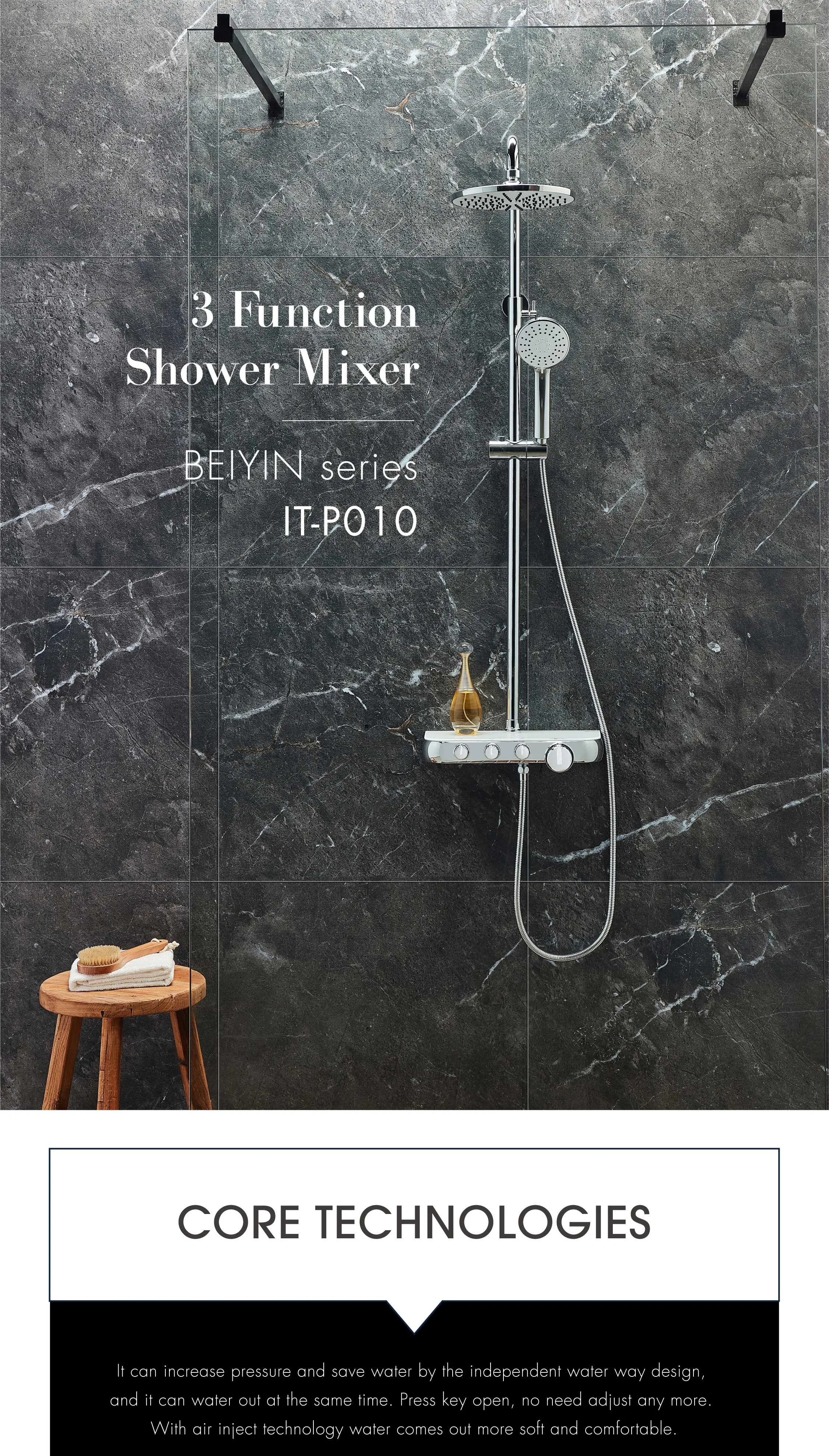 Surface Mounted Rain Shower Faucet Bathroom Faucet Tub & Shower1