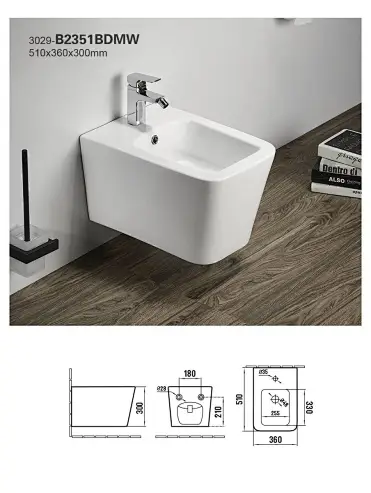 Modern high-quality wall hung toilet square wall hung ceramic bidet good quality sanitary ware water closet with bidet
