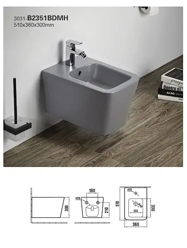 Modern high-quality wall hung toilet square wall hung ceramic bidet