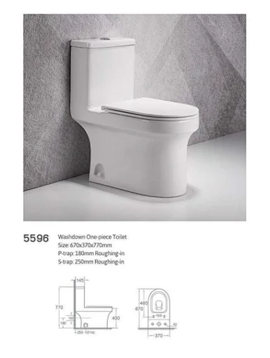 Factory Sale European Standard Water Saving Bathroom Two Piece Ceramic Wc Set Toilet
Ceramic washdown one piece toilet