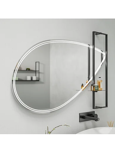 wall mounted bathroom vanities with LED mirror