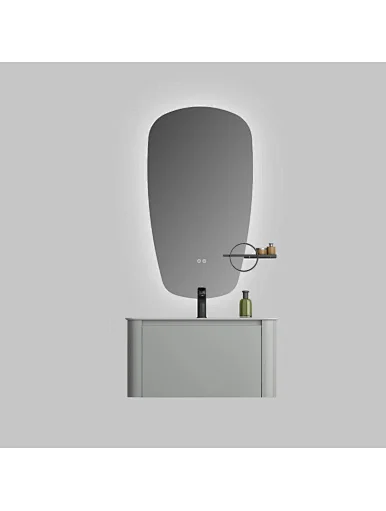 wall mounted bathroom vanities with LED mirror
