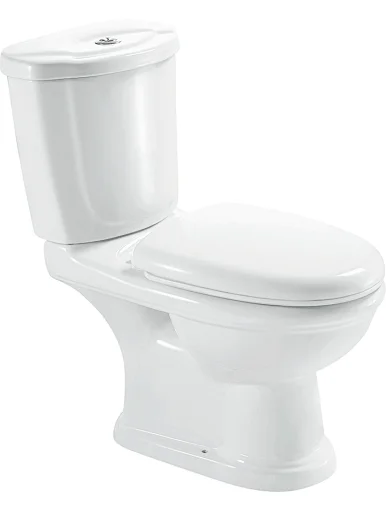 Wash Down Two Piece Toilet P-trap S-trap Dual Flushing Rimless Toilet