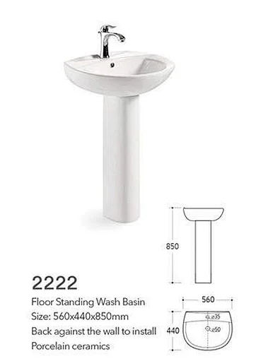 High grade new post ceramic toilet pedestal hand wash basin
Bathroom Elegant One Piece Pedestal Sink Painted Ceramic Sink Post Basin Floor Wash Basin