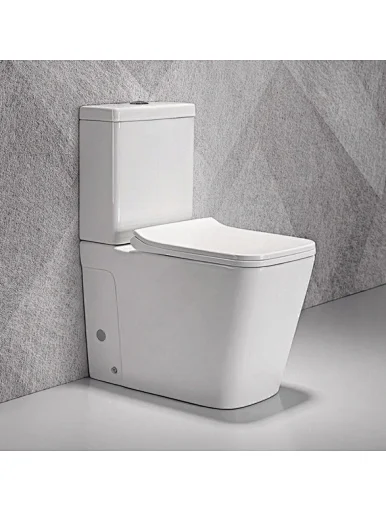 Wash Down Two Piece Toilet P-trap S-trap Dual Flushing Rimless Toilet