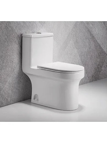 Simple Fashion Black Color Bathroom Ceramic Wash Down One Piece Wc P-trap/s-trap Toilet Bowl-5596 Series