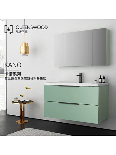 Wholesale Modern Wall Mounted plywood  LED mirror bathroom cabinets low price