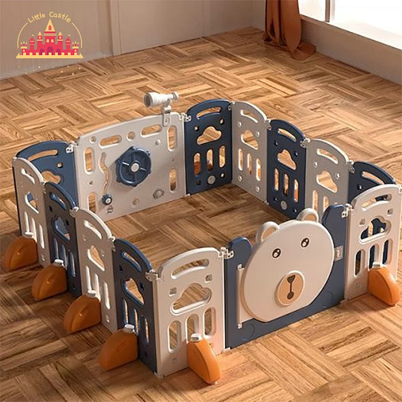 Hot Selling Folding Square Indoor Plastic 18+2 Panel Kids Playpens Safety Fence SL01F045