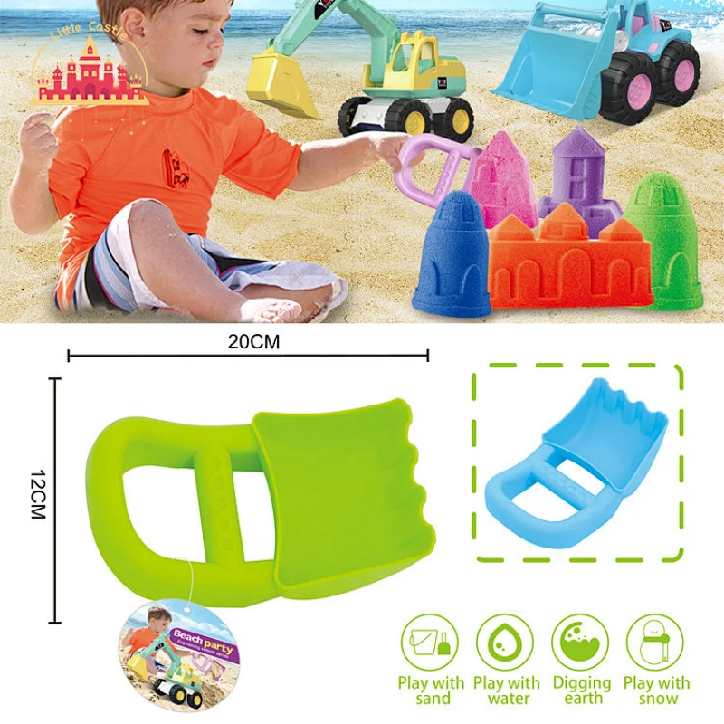 Colorful Childrens Outdoor Beach Sand Toy Plastic Bucket Car And Rake Set SL01D022