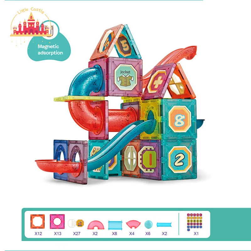 Hot Sale Kids Educational Toy Multifunctional Magnetic Block Table With Touch Light SL13E010