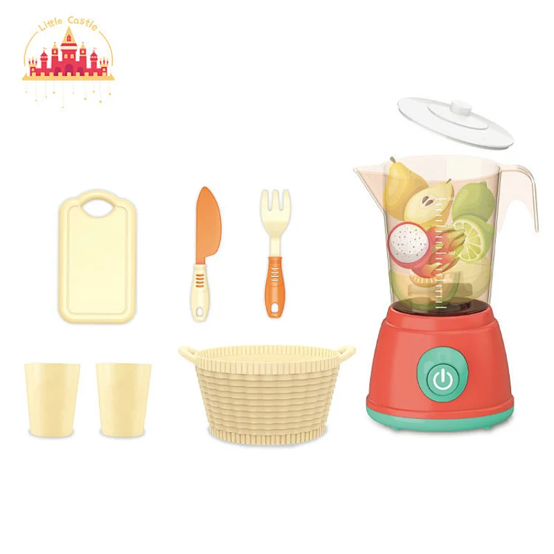 Hot sell pretend kitchen play plastic bread machine juice set for kids SL10D373