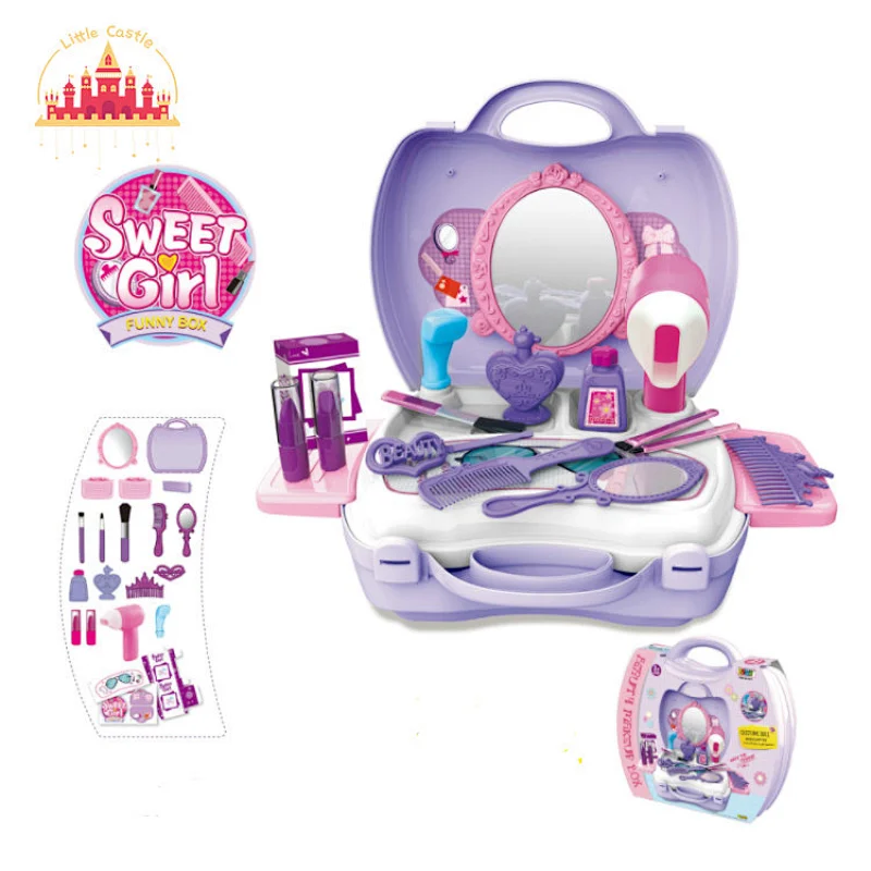 Girls Beautiful Box Toy Plastic Dressing Suitcase Toy for Sale SL10D023