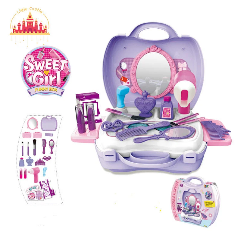 Girls Beautiful Box Toy Plastic Dressing Suitcase Toy for Sale SL10D023