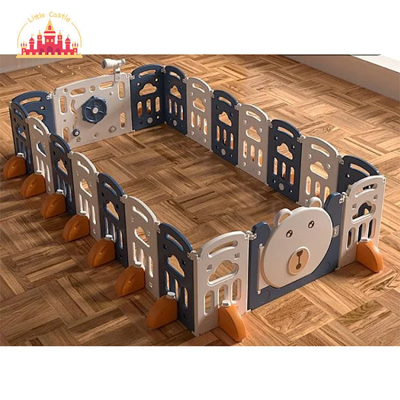 High Quality Folding Square Indoor Plastic 10+2 Panel Kids Playpens Safety Fence SL01F041