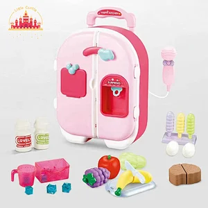 Mini play simulation kitchenware plastic mixer and toaster toy for girls SL10D421
