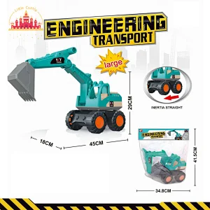 Plastic Engineering Vehicle Truck 2 in 1 Dumper And Excavator Truck Toy For Kids SL04A003