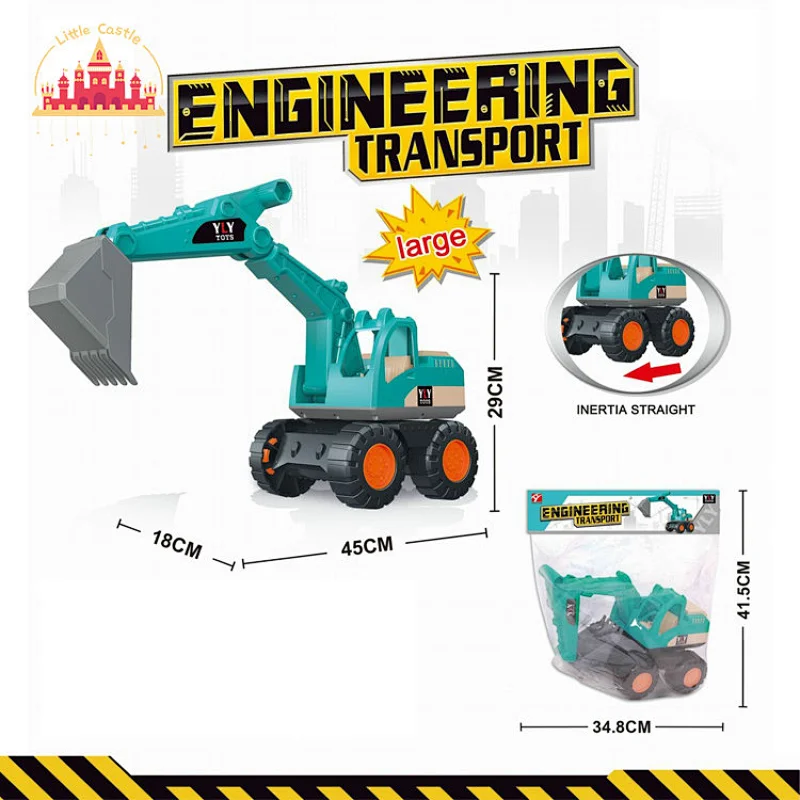 Plastic Engineering Vehicle Truck 2 in 1 Dumper And Excavator Truck Toy For Kids SL04A003