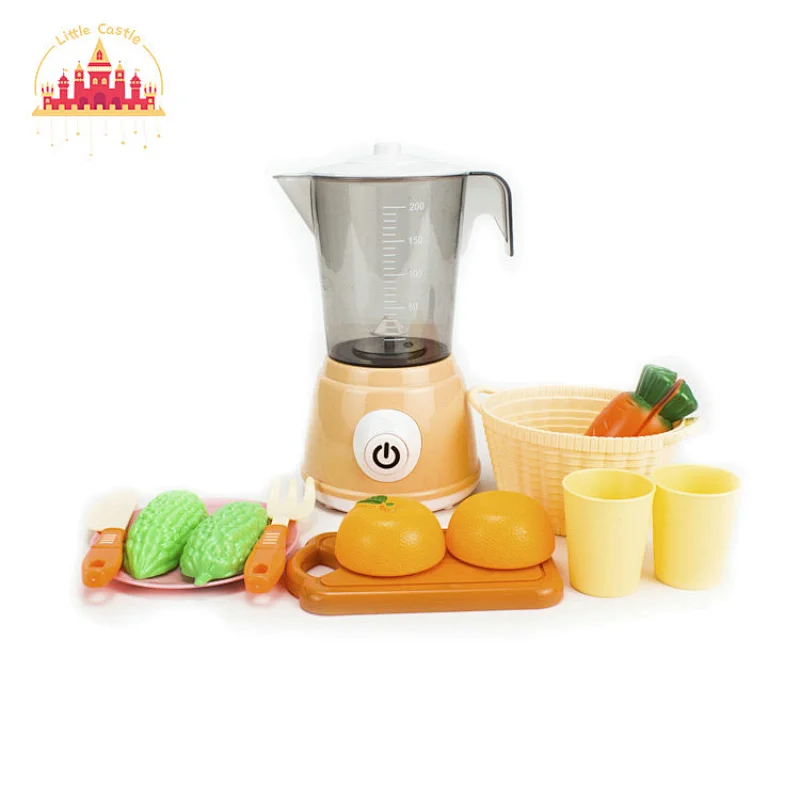 Hot sell pretend kitchen play plastic bread machine juice set for kids SL10D373