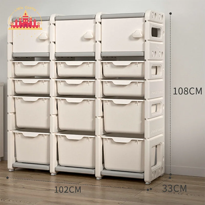 High Quality 7 Diffrent Size Plastic Toronto Grey Kids Storage Cabinet SL08C007