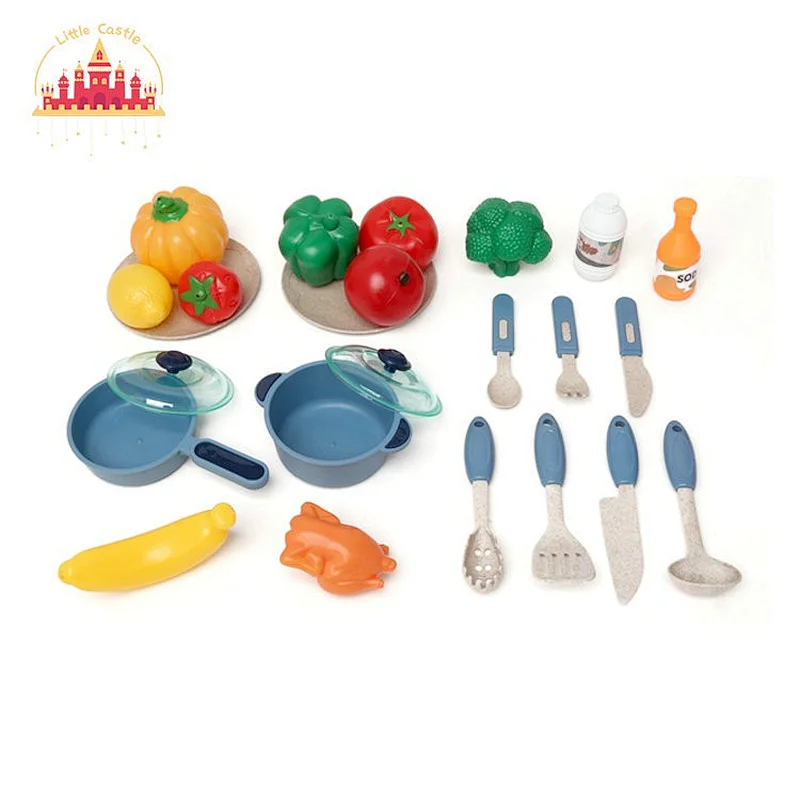 Hot Sale Pretend Play Simulation Food And Tableware Toy Kitchen Set Toy For Kids SL10D442