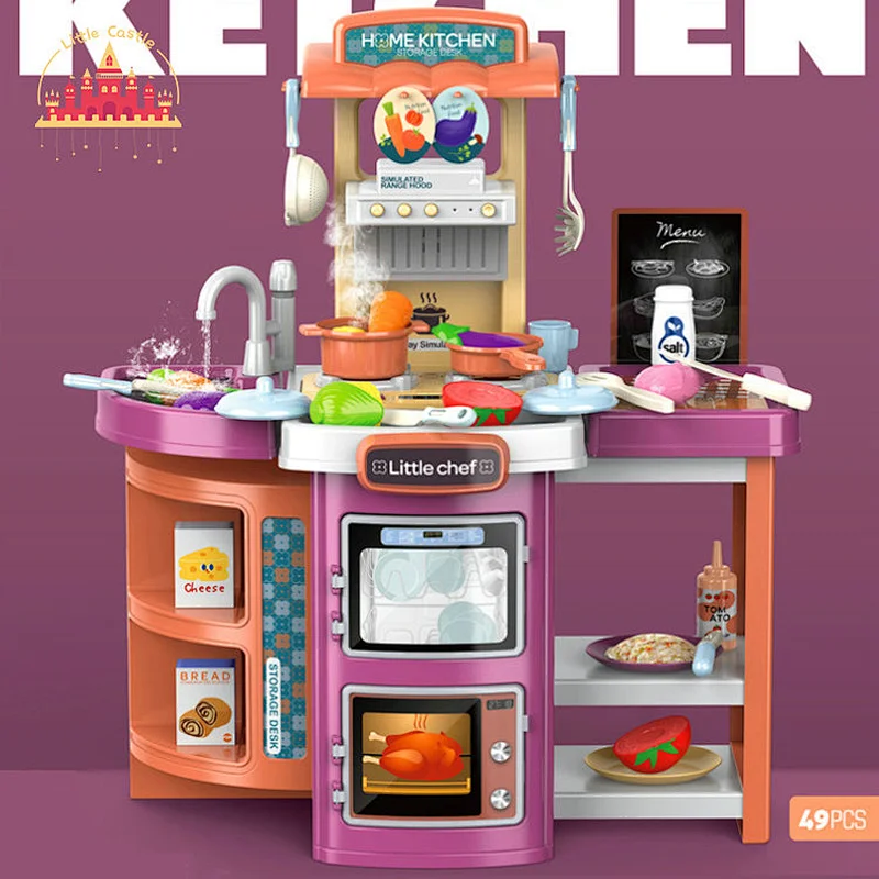 New Item Happy Kitchen Plastic Kitchen Cabinet Toy with Spray SL10D098