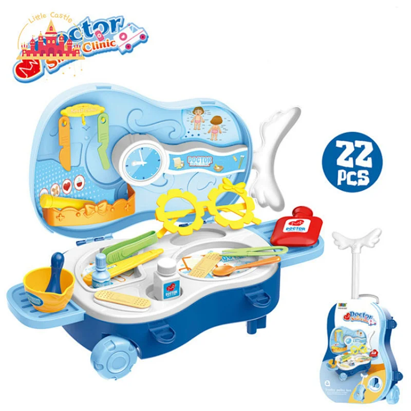 Interesting plastic box colored clay trolley case toy with violin shape for children SL10D110