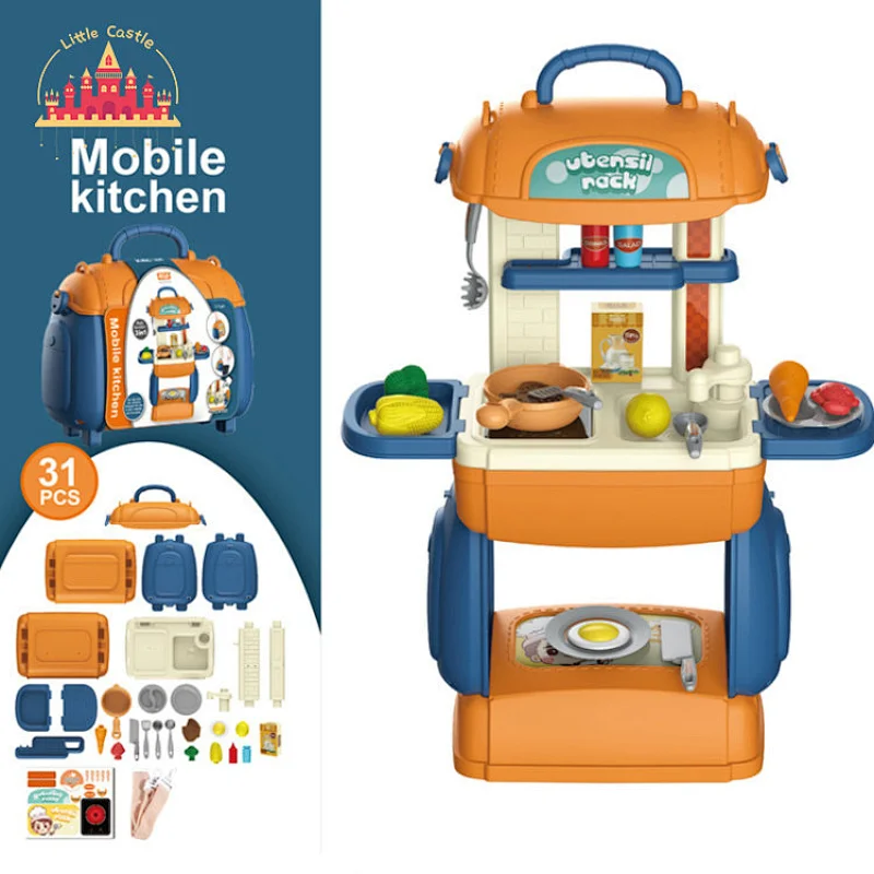 Fashion Suitcasew For Kids Beauty Pretend Play Hairdressing Table Set Toys Bag SL10D039