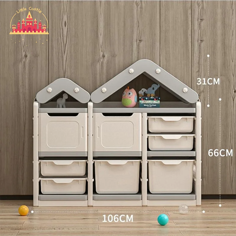 Modern Style Plastic Kids Furniture Toys Book Shelf Kids Storage Cabinet SL08C020