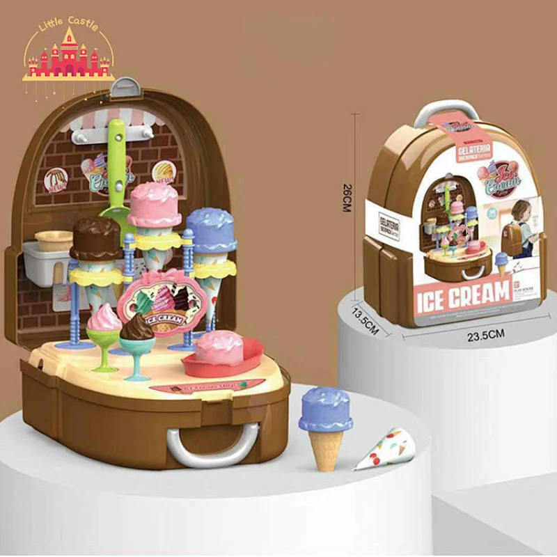 Plastic pretend play set simulation supermarket cash register case toy for kids SL10D048