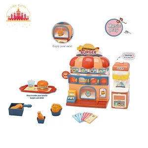 Funny Simulation Fast Food Play Set Toys Plastic Pretending Hot Dog Restaurant For Kids SL10D447