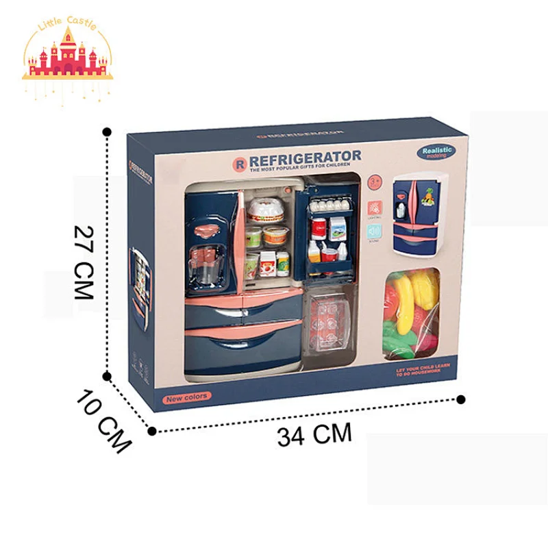 High Quality Plastic Simulation Mini Refrigerator Toy With Sound Light For Kids SL10D362