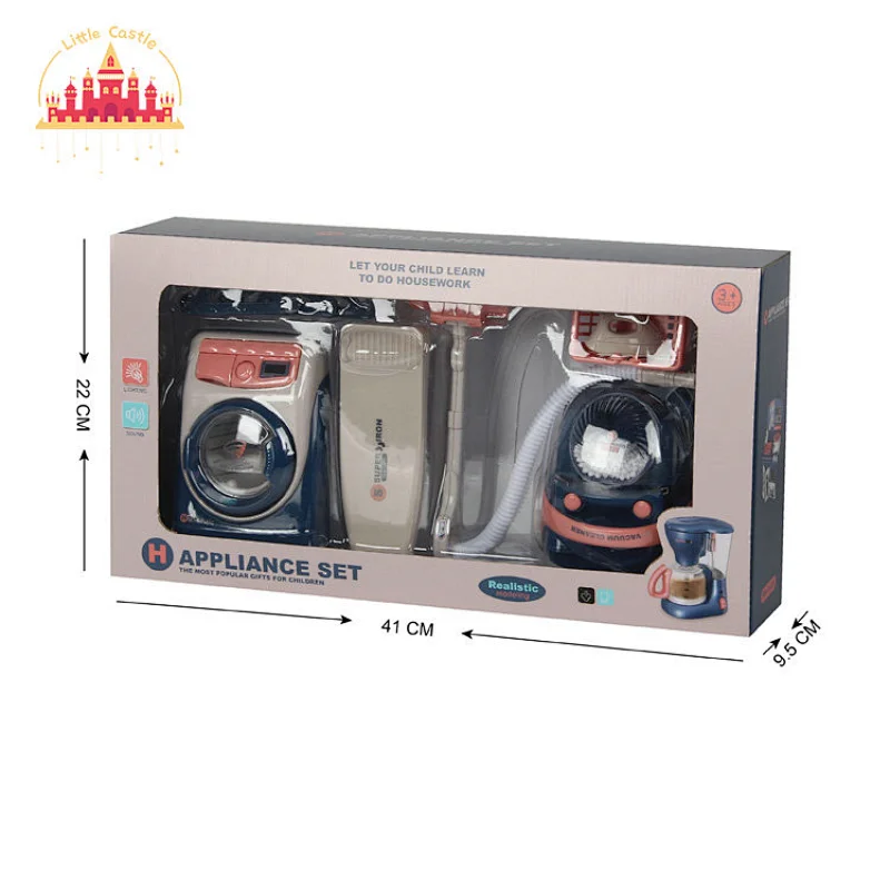 Most Popular Mini Household Appliances Toys Vacuum Cleaner With Washing Machine For Kids SL10D361
