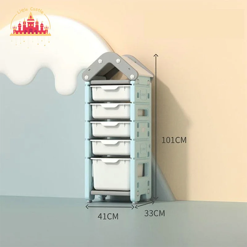 2022 Hot Sale Lovely Plastic Kids Furniture Toys Kids Storage Cabinet SL08C013