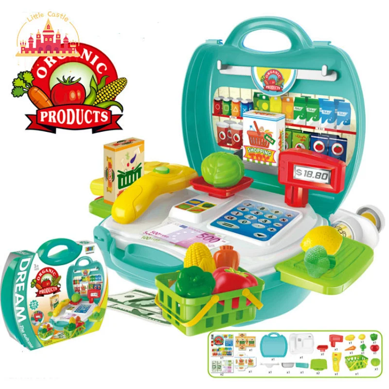 Good Selling Cooking Play Set Portable Plastic Kids Pizza Box Toy SL10D016