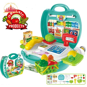 Child DIY Toy Fruit and Vegetable Supermarket Plastic Cash Register Toy SL10D019
