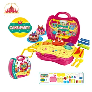 Hot Sale Kids Colored Mud Plastic Play Dough Set Fast Food Case Toy SL10D020