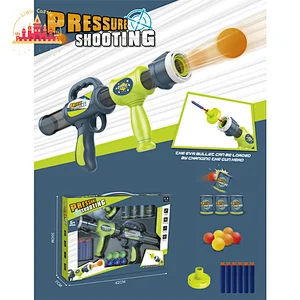 New Arrival Aerodynamic Gun Toy Plastic Double Shooting Gun Toy With Music Light For Kids SL01A038