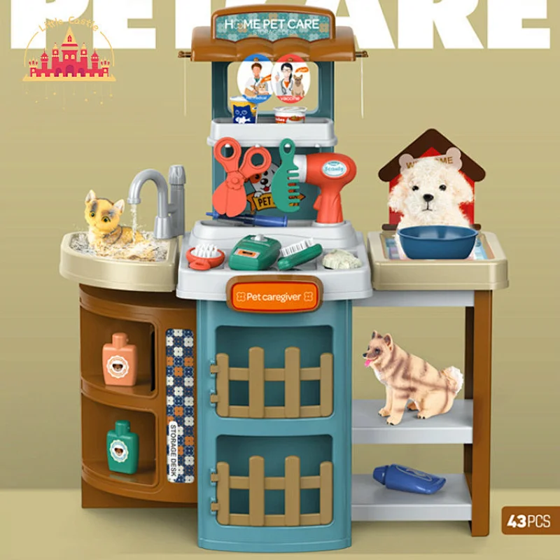 New Item Happy Kitchen Plastic Kitchen Cabinet Toy with Spray SL10D098