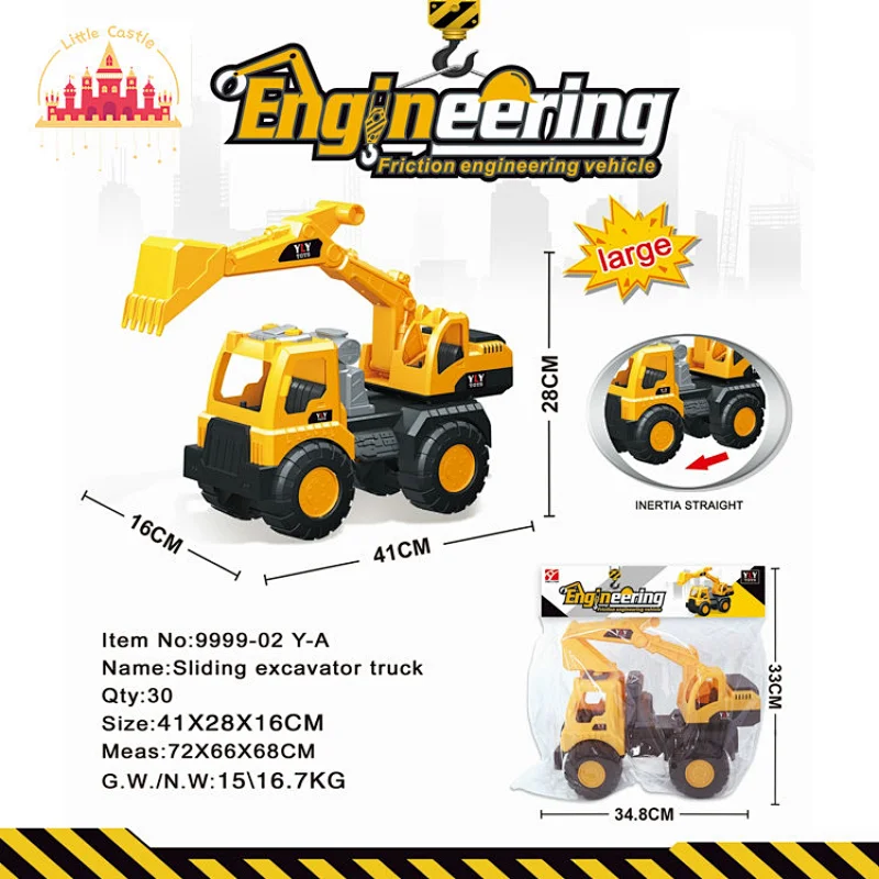 Wholesale Kids Diy Assembly Serie Plastic Educational Simulation Excavator Truck Toy SL04A001