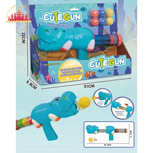 High Quality Kids Aerodynamic Gun Toy Animal Shooting Gun Toy With 6 Pieces EVA Balls SL01A022