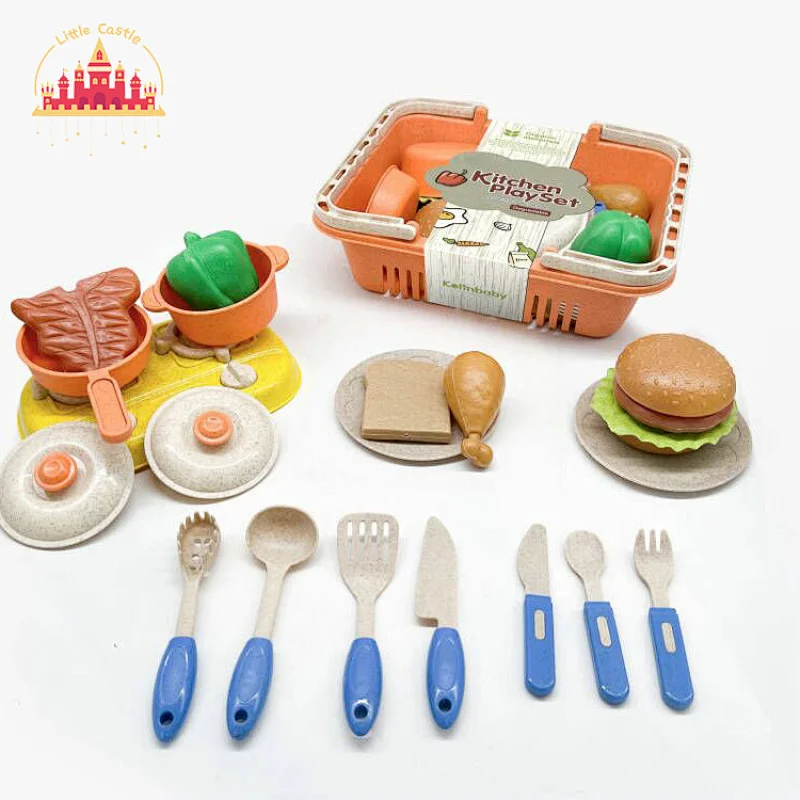 Hot Sale Shopping Game Simulation Cash Register Shopping Baskets Set Toy For Kids SL10D459