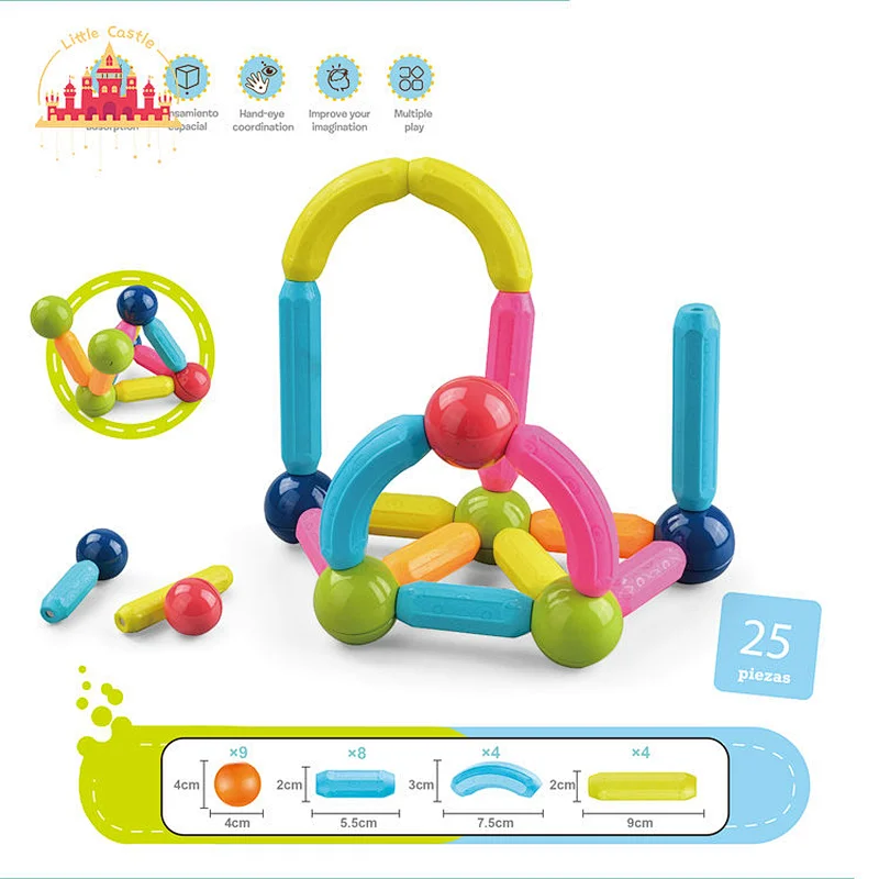 Customized Kids Educational Toy Magnetic Plastic 118 Pcs Creative Building Block Toy Set SL13E003