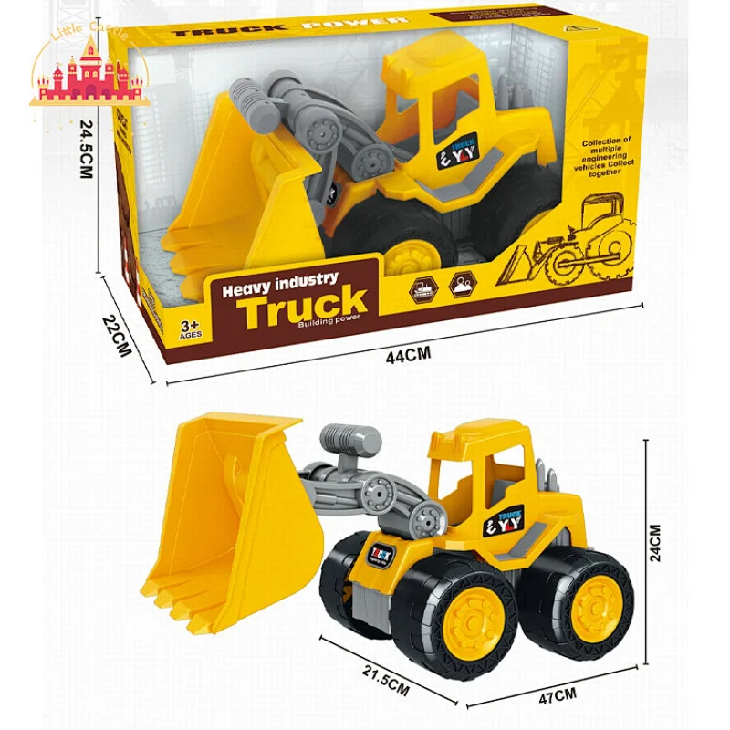 New Design Engineering Model Vehicle Slide Truck Plastic Bulldozer Truck Toy For Kids SL04A014