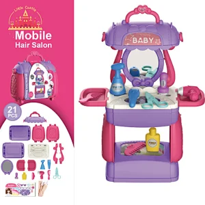Pretend Play Set Toys Tool Bag Plastic 3 In 1 Mobile Tool Table Set For Kids SL10D037