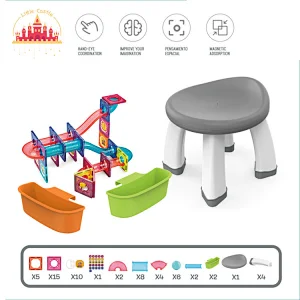 Hot Sale Kids Educational Toy Multifunctional Magnetic Block Table With Touch Light SL13E010
