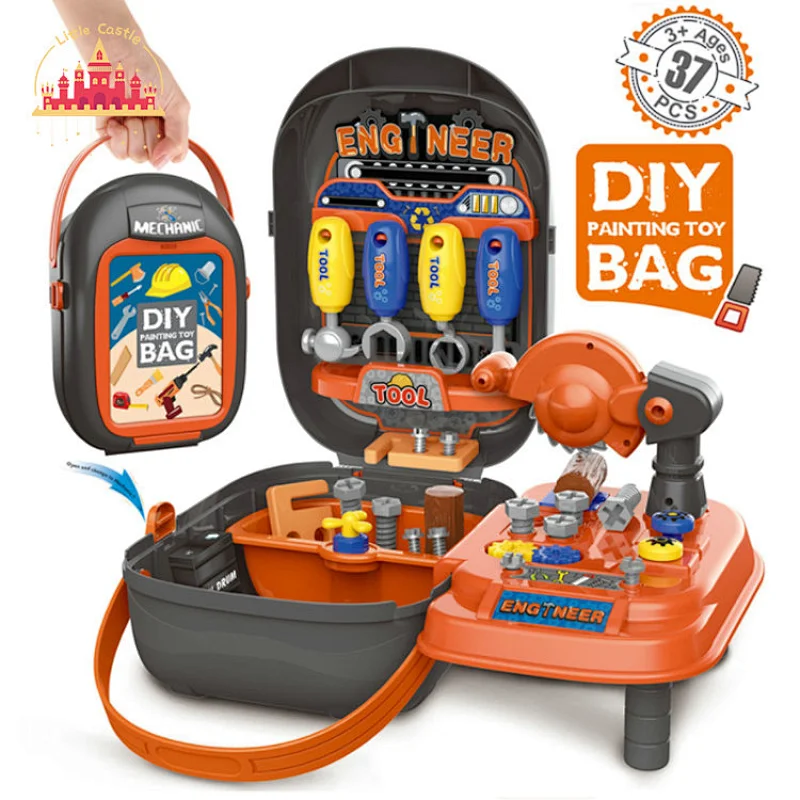 Good Sale Children Pretend Play Toy Bag Plastic Tool Carrying Case Toy SL10D077